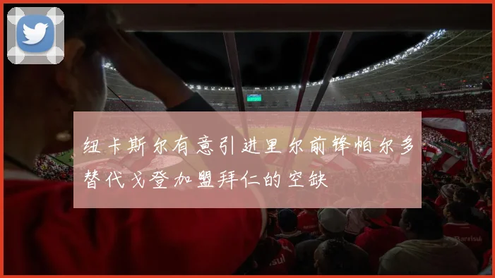 纽卡斯尔有意引进里尔前锋帕尔多替代戈登加盟拜仁的空缺